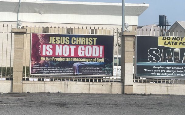 Outrage As Lekki Mosque Banner On Jesus Sparks Debate