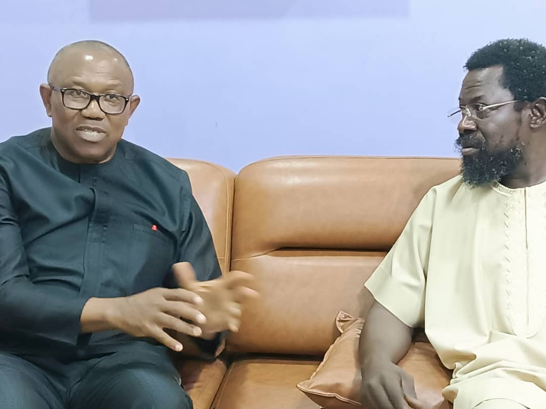 PHOTOS: Peter Obi Visits Dele Farotimi After Release from Prison