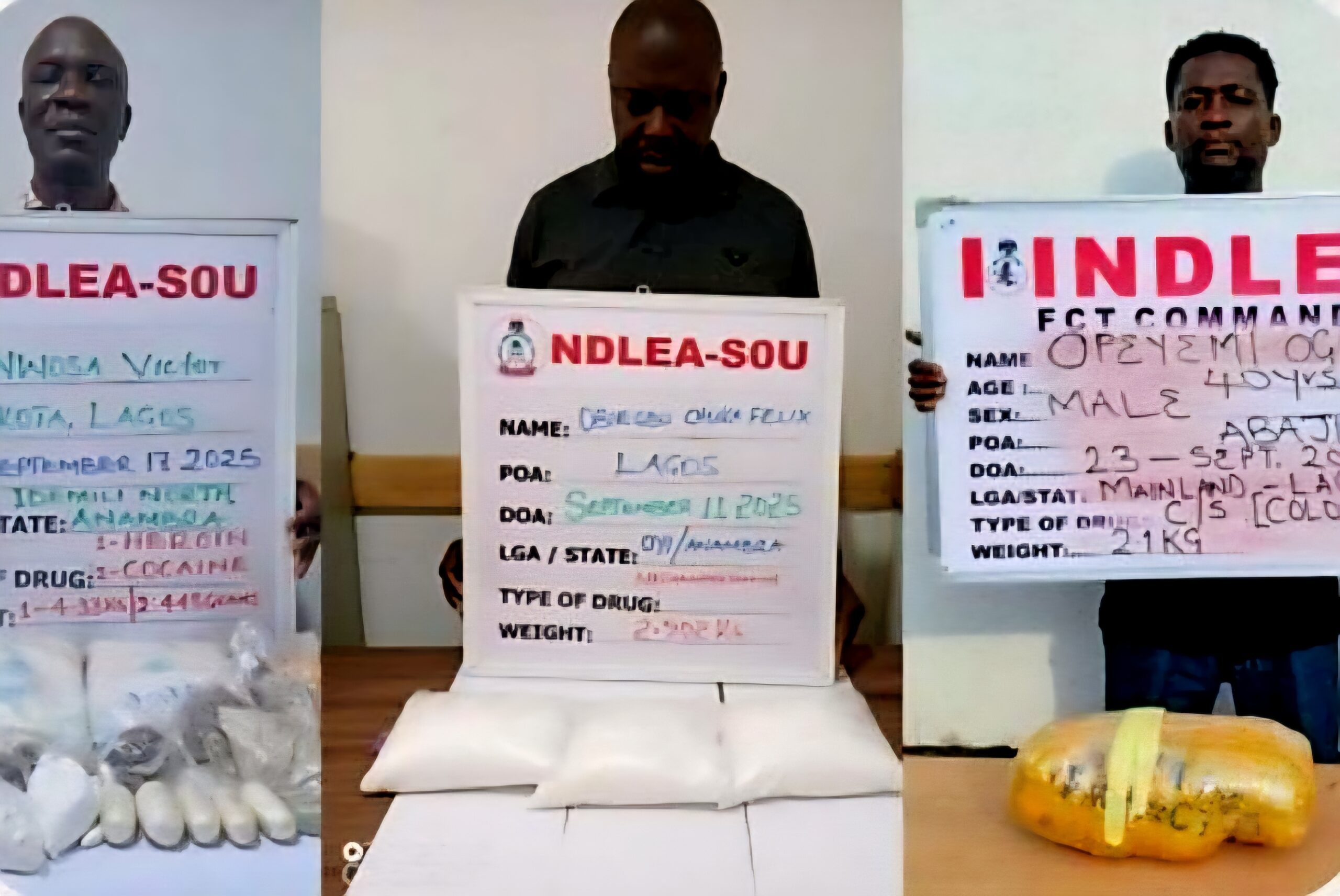 Nigerian Authorities Bust Lagos Drug Kingpins, Seize Cocaine, Heroin, Meth Consignments