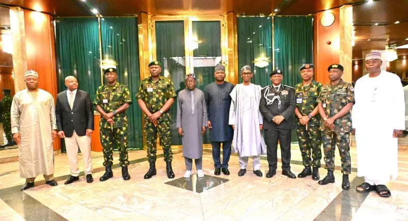 Tinubu meets security chiefs, Ribadu over insecurity