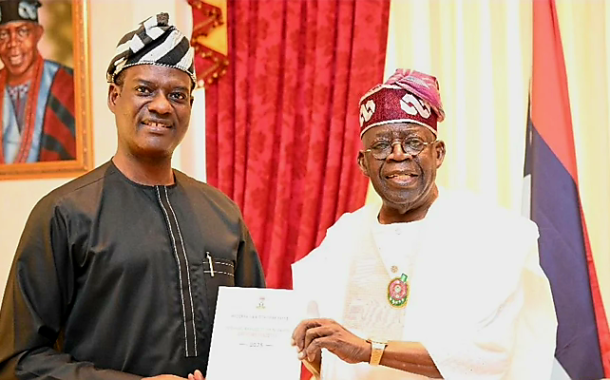 Tinubu swears in Taiwo Oyedele as deputy finance minister