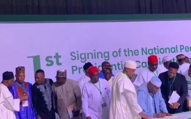 2027: Tinubu, Obi, Atiku, others sign peace accord, vow issue-based campaigns